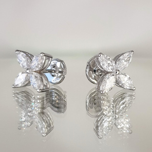 Diamond marquise earrings 